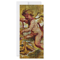 Cupid Riding A Dolphin By Rubens Peter Paul Custom Rack Card