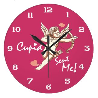 Cupid Sent Me - Valentine's Day Wall Clocks