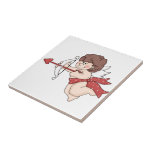 Cupid Shooting Arrow Ceramic Tile