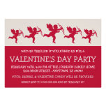 Cupid Silhouette Valetine's Day (Dark Red) Invite