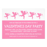 Cupid Silhouette Valetine's Day (Pink / White) Invite