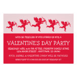 Cupid Silhouette Valetine's Day (Red) Custom Announcement