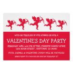 Cupid Silhouette Valetine's Day (Red) Personalized Invitation