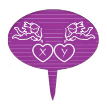 CUPID STRIKES choose color custom cake topper