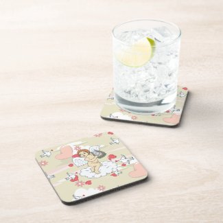 Cupid Valentine Beverage Coaster