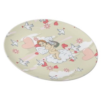 Cupid Valentine plate