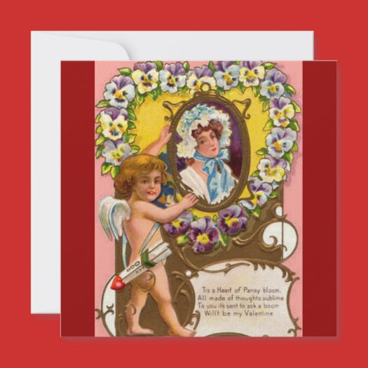 Cupid Vintage Valentine's Day invitation