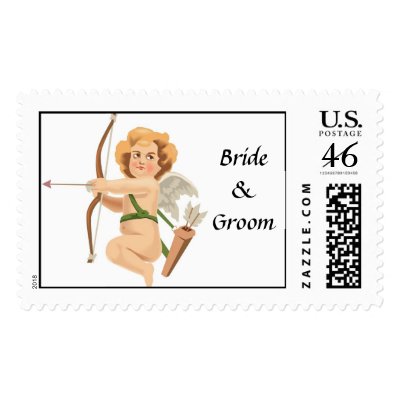 Cupid Wedding Postage Stamp