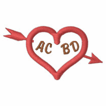 Cupid's Arrow Through Heart embroidered shirts by azac69 Cupid's Arrow Through Heart embroidered shirts