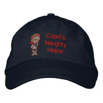 Cupid's Naughty Helper embroidered hats