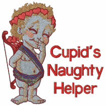 Cupid's Naughty Helper embroidered shirts