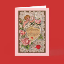 Cupid's Poem Card card