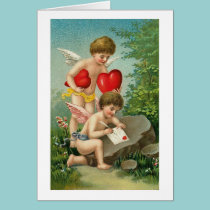 Cupids Writing a Love Letter cards