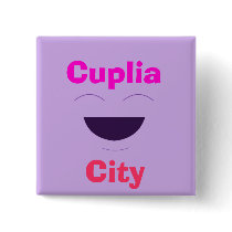 Cuplia City Badge Pinback Buttons
