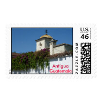 Cupola and Flowers in Antigua, Guatemala Stamp