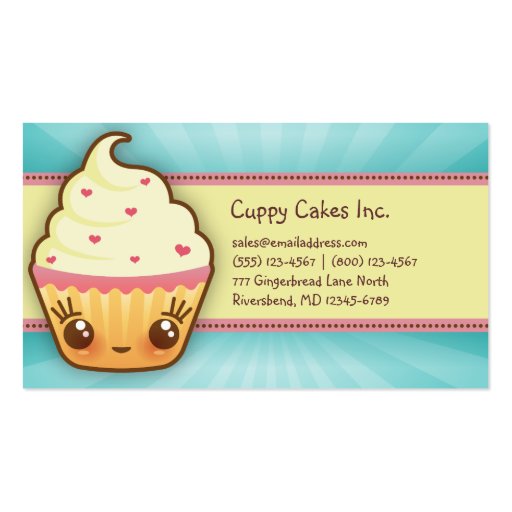 CuppyCake Business Card (back side)