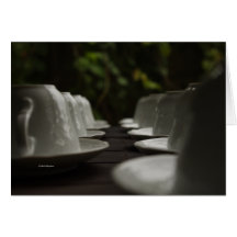 Cups Ready to Serve Greeting Card