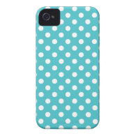 Curacao Blue Polka Dot Iphone 4/4S Case iPhone 4 Cases