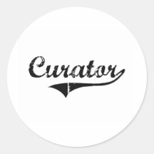 Curator Professional Job Round Sticker
