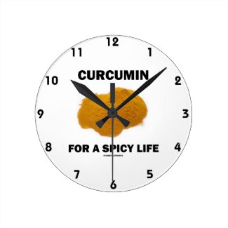 Curcumin For A Spicy Life Round Clock