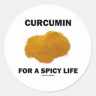 Curcumin For A Spicy Life Round Stickers