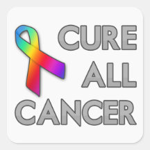 Cure All Cancer Square Stickers