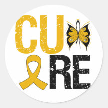 Cure Appendix Cancer Round Stickers