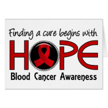 Cure Begins With Hope 5 Blood Cancer Greeting Cards