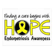 Cure Begins With Hope 5 Endometriosis Postcard