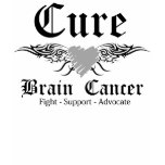 Cure Brain Cancer Tattoo Wings T Shirt