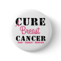 Cure Breast Cancer buttons by cancerapparel Cure Breast Cancer buttons