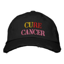 Cure Cancer Embroidered Hat embroidered hats by imperfectiomism Cure Cancer Embroidered Hat embroidered hats