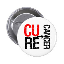 Cure Cancer (Grunge Red) Pins