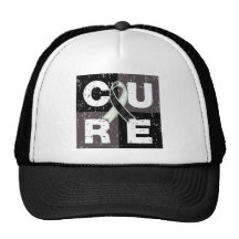CURE Carcinoid Cancer Distressed Cube Mesh Hat