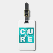 CURE Cervical Cancer Distressed Cube Tags For Bags