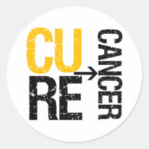 Cure (Childhood) Cancer Round Stickers