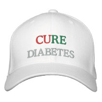 Cure Diabetes Embroidered Hat embroidered hats