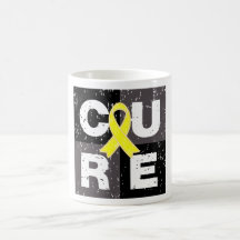 CURE Ewings Sarcoma Distressed Cube Coffee Mugs