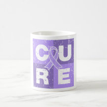 CURE General Cancer Distressed Cube Mugs
