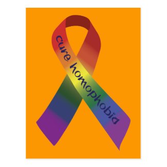 Cure Homophobia Awareness Ribbon
