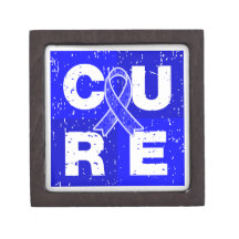 CURE Huntington's Disease Cube Premium Jewelry Boxes