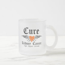 Cure Kidney Cancer Tattoo Wings 2 Mugs