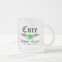 Cure Kidney Cancer Tattoo Wings Coffee Mugs