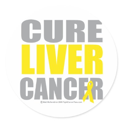 Cure Liver Cancer Round Sticker