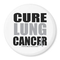 Cure Lung Cancer magnets by fightcancertees Cure Lung Cancer magnets