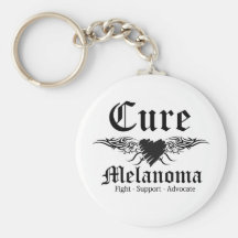 Cure Melanoma Tattoo Wings Keychains