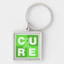 CURE Muscular Dystrophy Distressed Cube Keychain