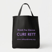 CURE RETT, Break the Silence., www.rettsyndrome... Bags