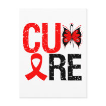 CURE Ribbon Butterfly Heart Disease Post Card