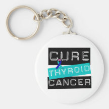 Cure Thyroid Cancer Key Chain